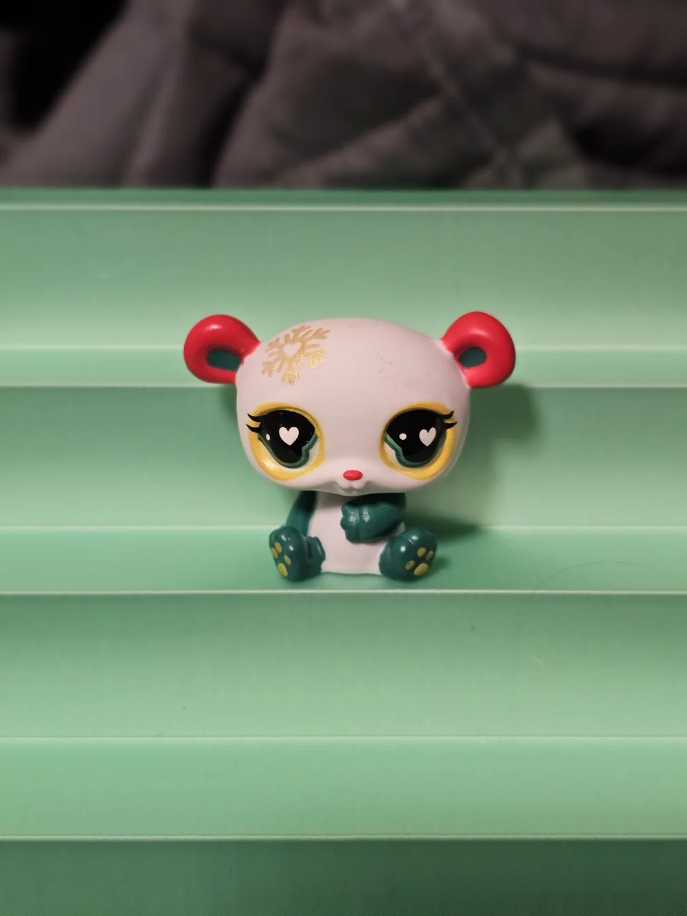 Littlest Pet Shop White, Teal & Pink Panda Figurine